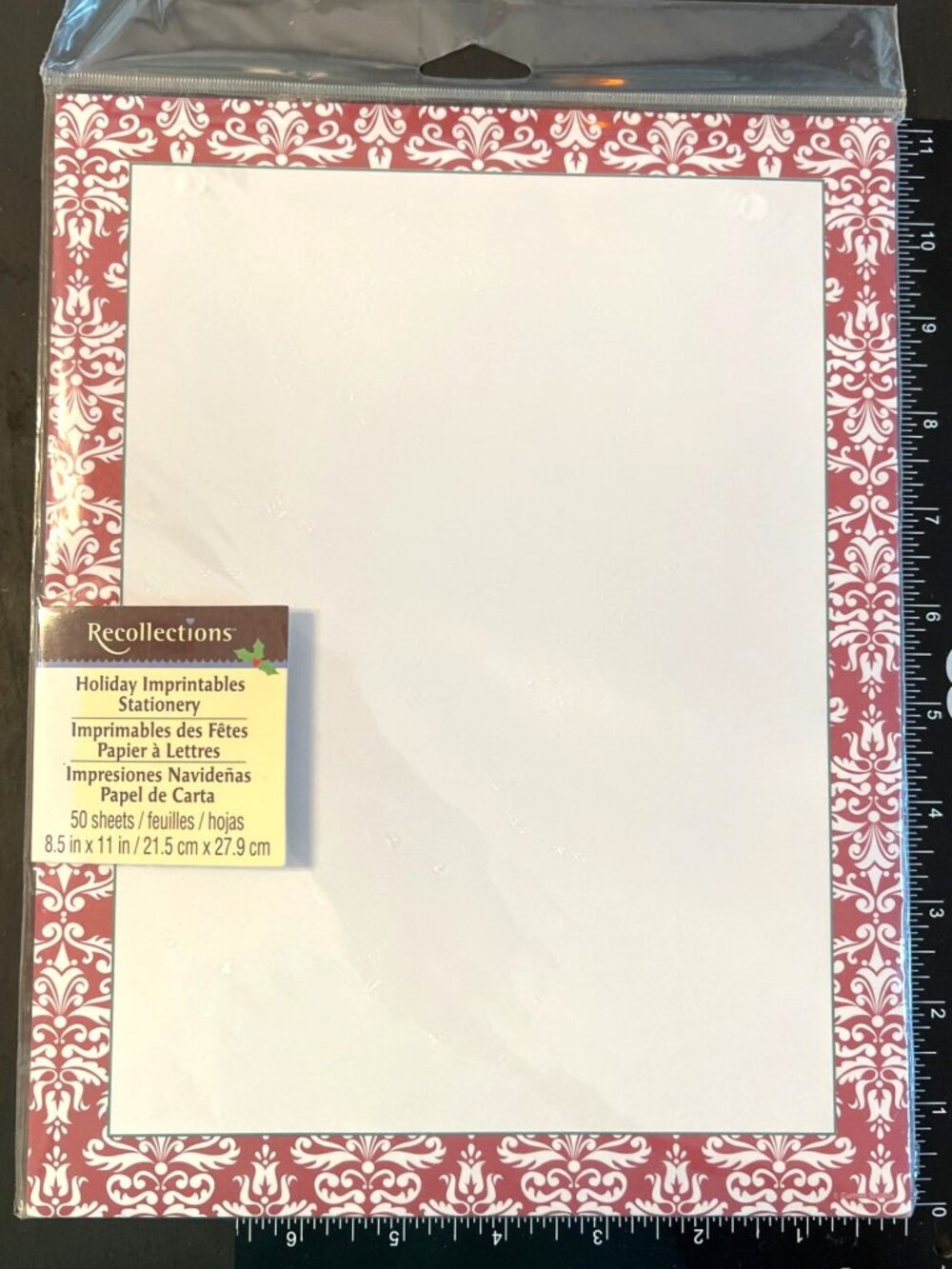 2011 Holiday Imprintables Stationery By Recollections 8.5" X 11" 200566